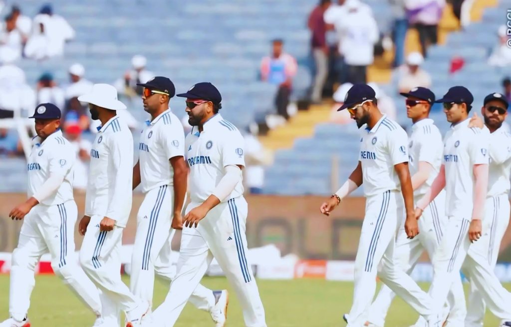 Indian test team at वानखेड़े स्टेडियम
