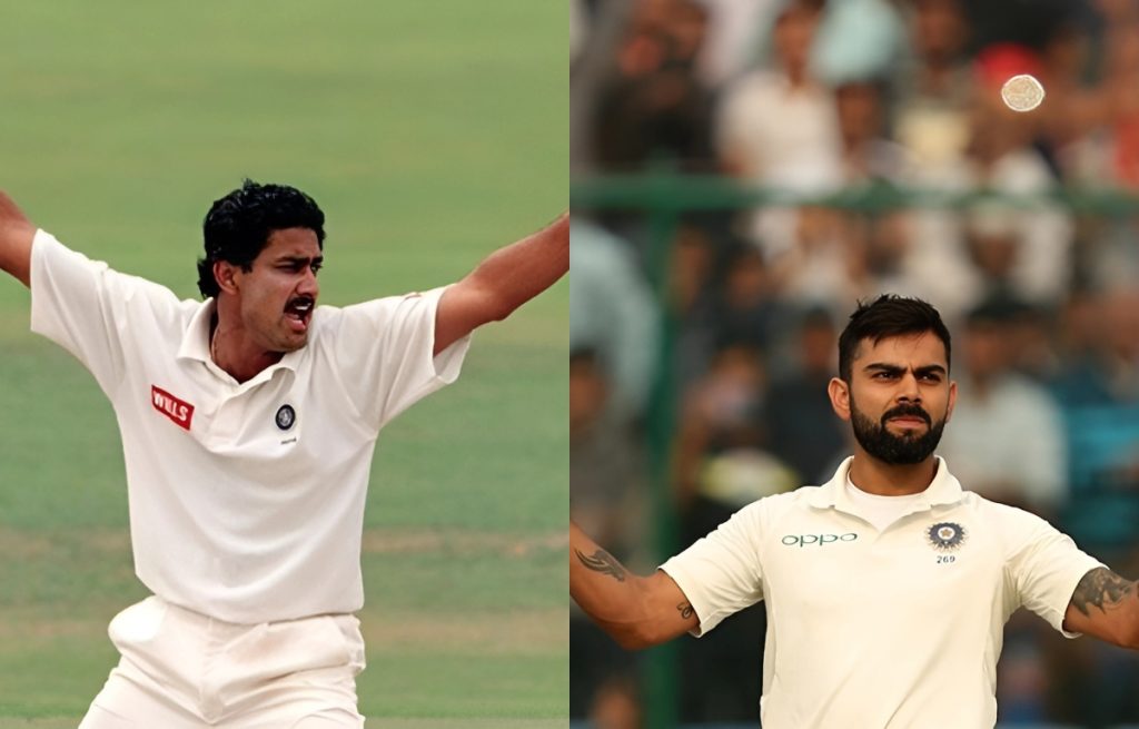 Virat & kumble at अरुण जेटली स्टेडियम