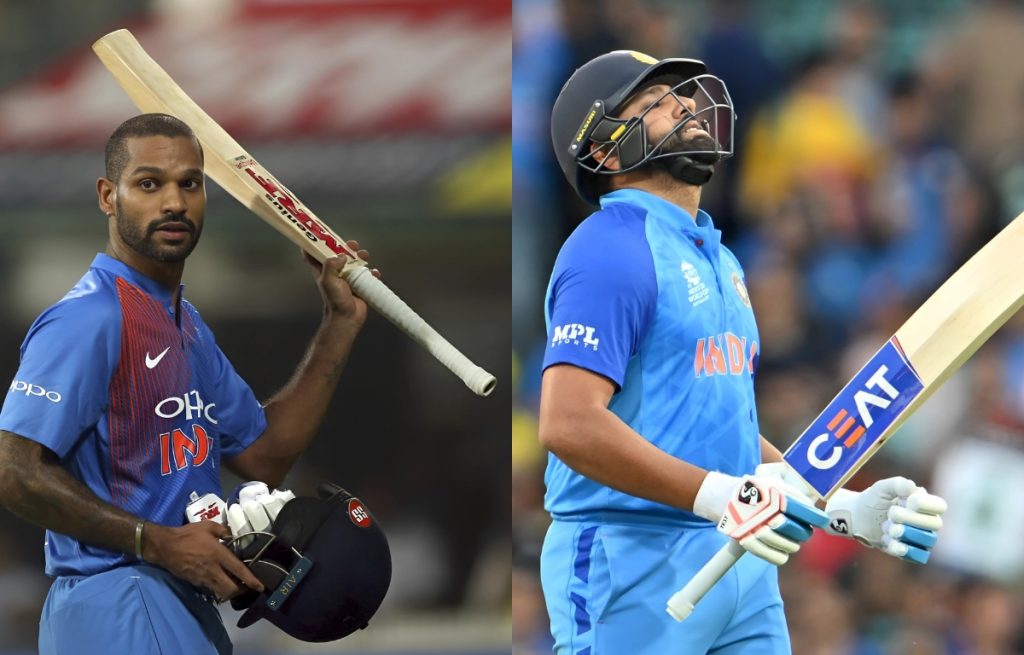 dhawan & rohit at अरुण जेटली स्टेडियम