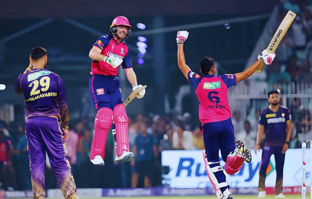 RR vs KKR 224 total रन चेज