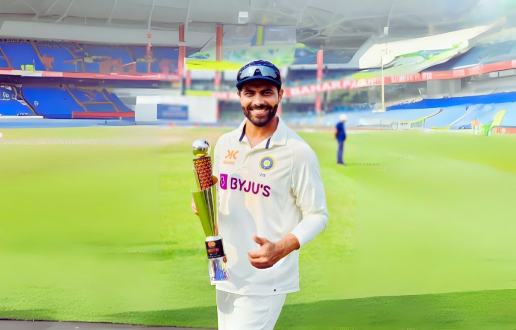 Ravindra Jadeja With Test POTM award