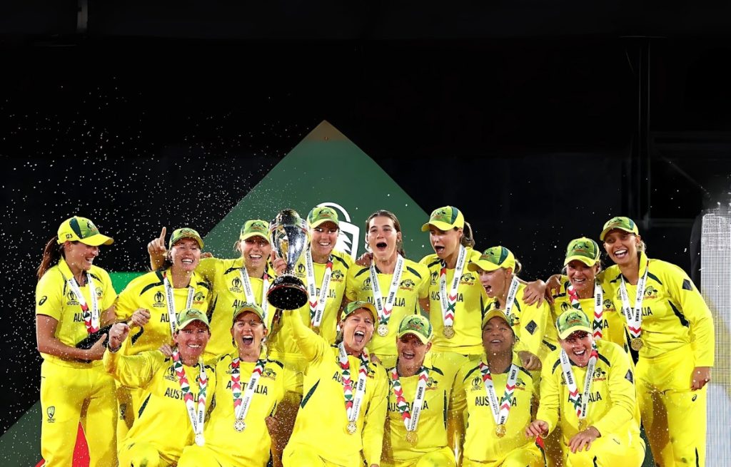 महिला वर्ल्ड कप बड़े स्कोर by aus team