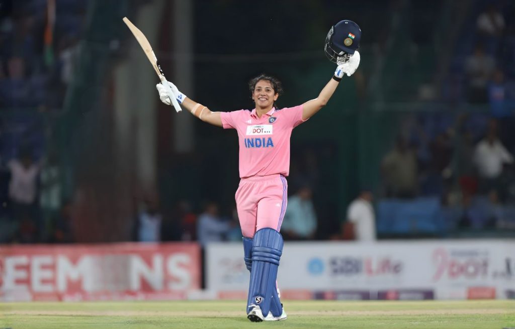 महिला वनडे कैलेंडर शतक smriti mandhana