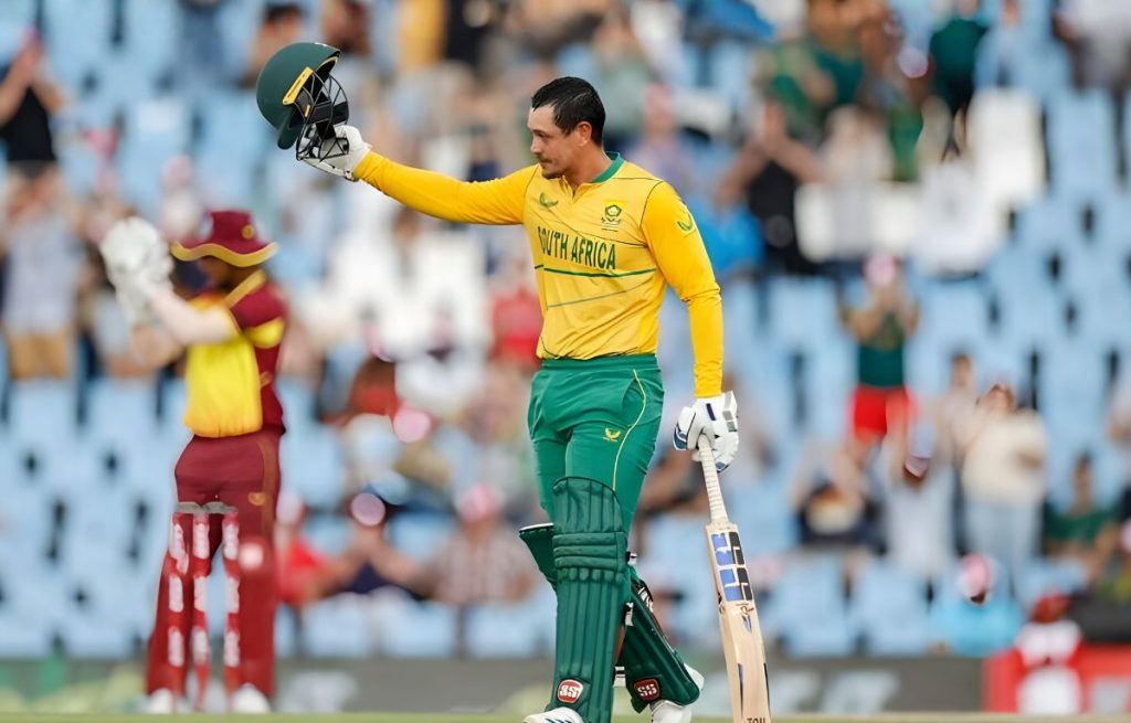 quinton de kock t20i century vs wi